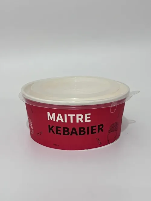 Bol en papier a emporter, emballage de livraison professionnel