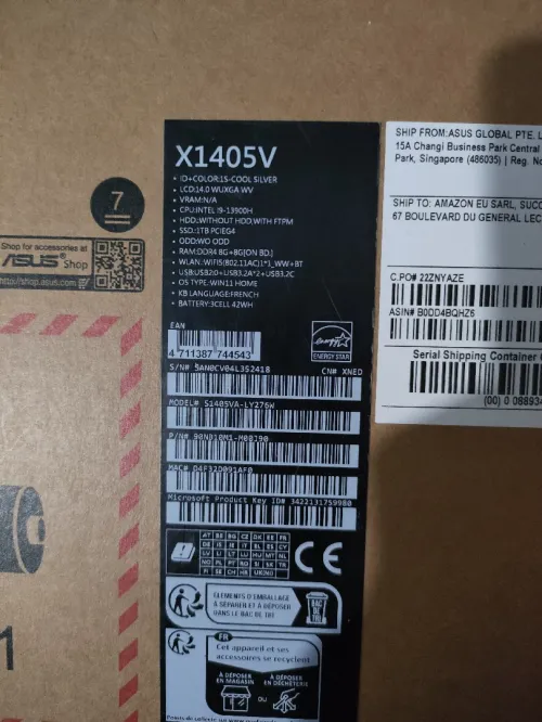 Asus Vivobook Neuf sous emballage