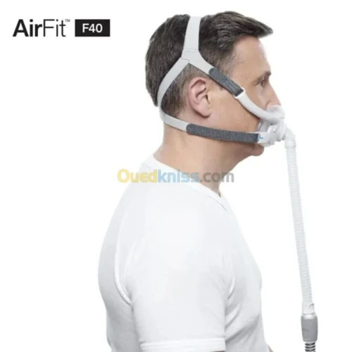Masque Resmed F40 Resmed AirFit F40 CPAP PPC pour Appareil d'Apnée du Sommeil VNI Masque Facial Intégral Naso Buccal