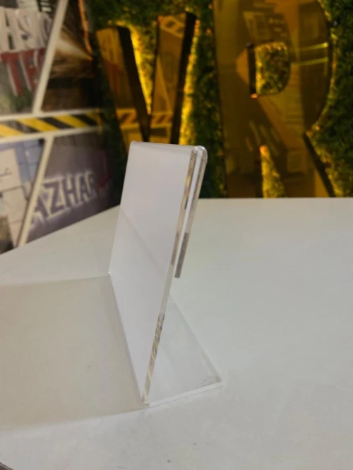 Porte étiquette en plexiglas transparent Présentoir professionnel