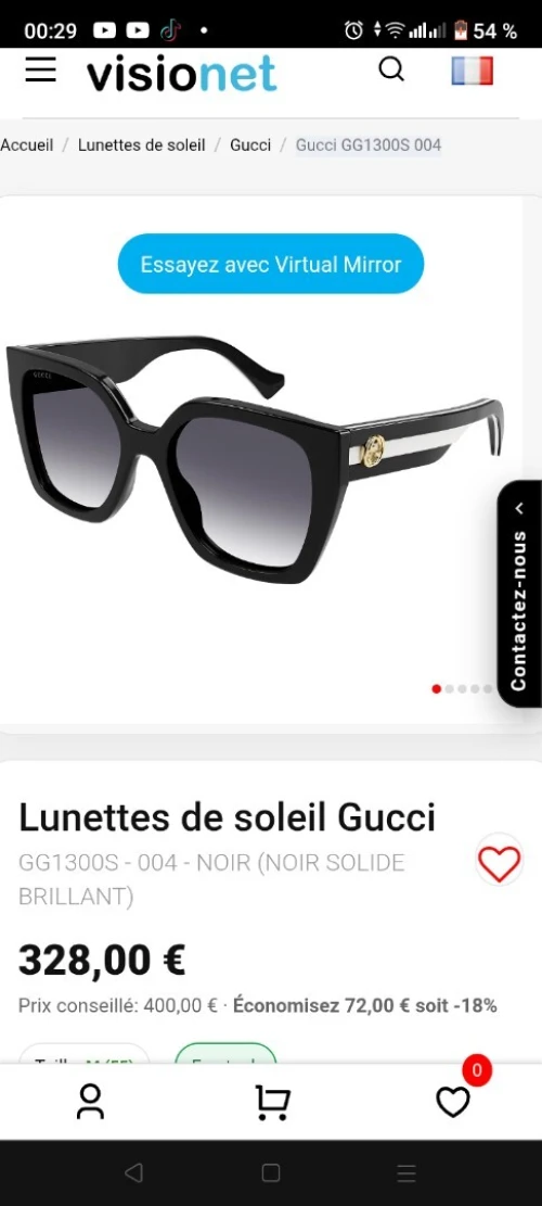 Lunette de soleil Gucci original
