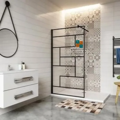 Cabinet de douche/séparation (salon, cuisine, balcon) en verre "Sila lux"