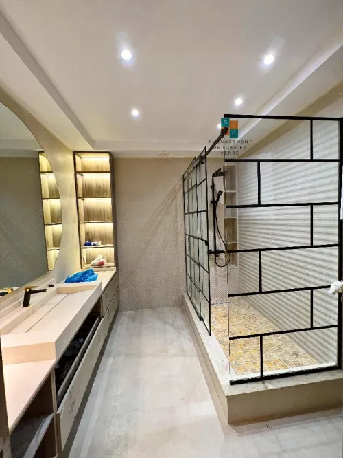 Cabinet de douche/séparation (salon, cuisine, balcon) en verre "Sila lux"