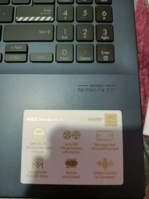 LAPTOP ASUS Vivobook Pro 15 OLED | AMD Ryzen 5 5600H | NVIDIA RTX 3050 | 15,6 " OLED | 8GB 512 SSD