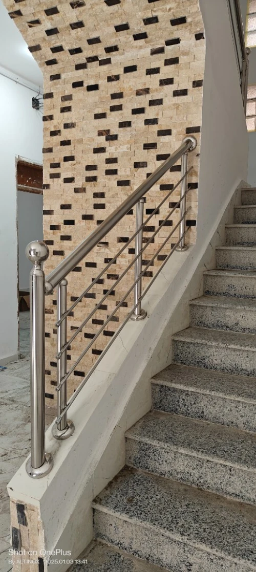 Rampe d'escalier en inox 