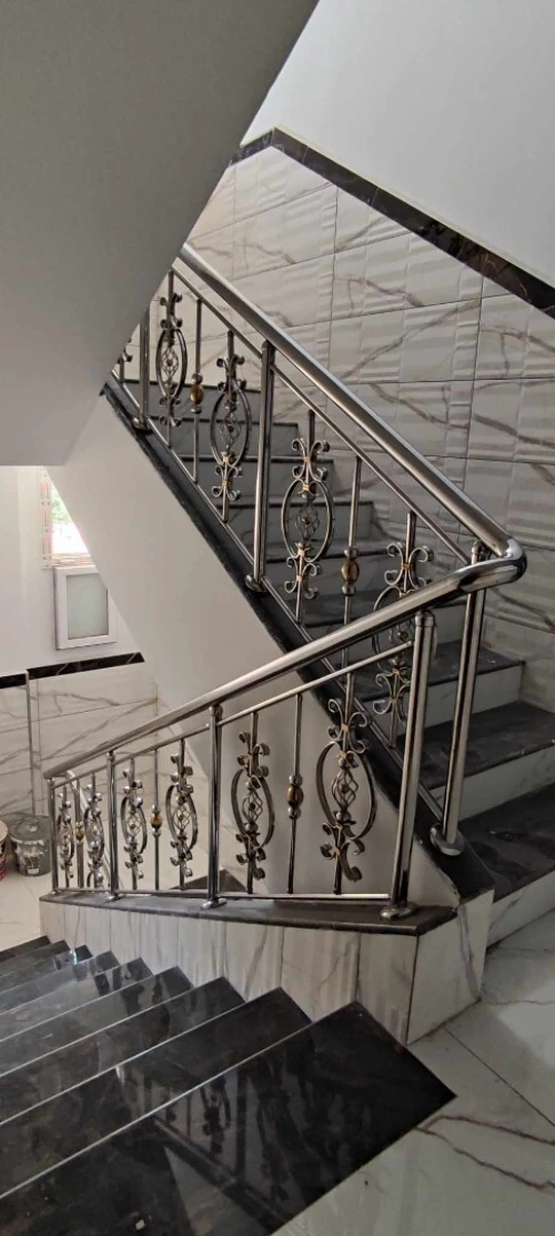 Rampe d'escalier en inox 