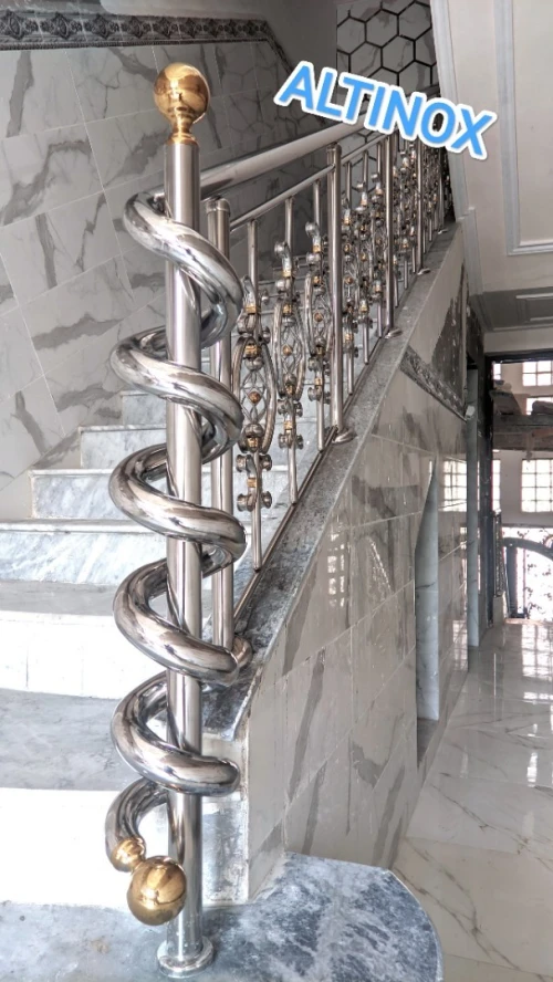 Rampe d'escalier en inox