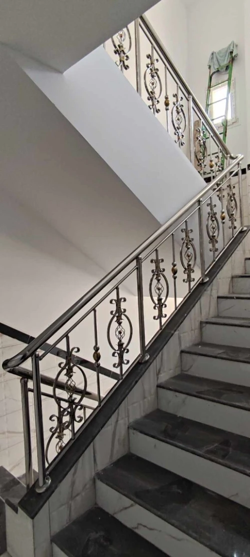 Rampe d'escalier en inox
