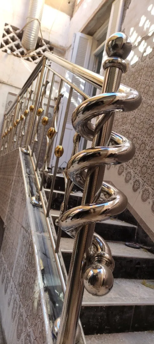 Rampe d'escalier en inox