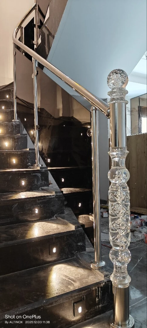 Rampe d'escalier en inox