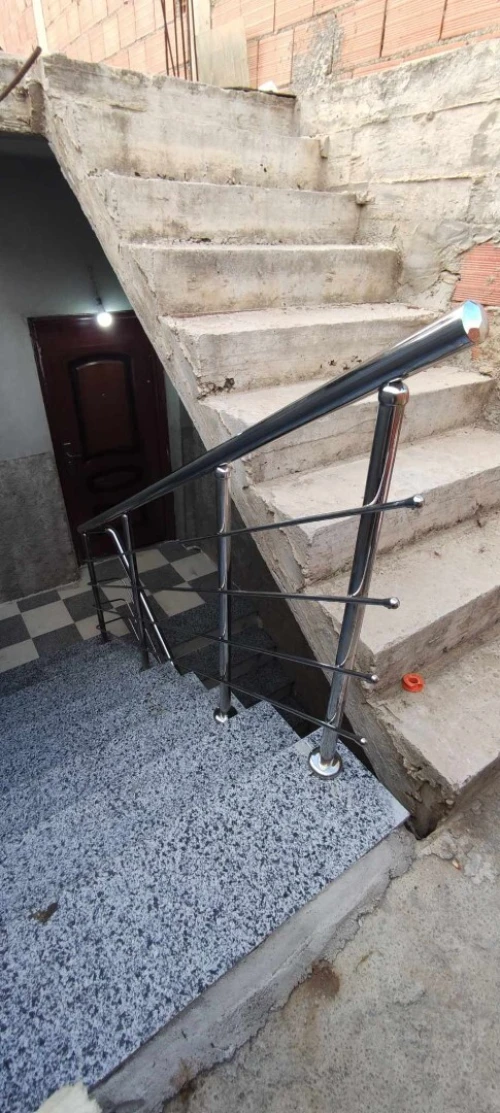 Rampe d'escalier en inox