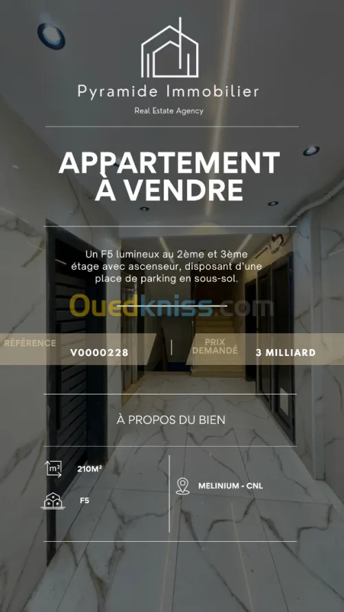 Vente Appartement F5 Oran Bir el djir