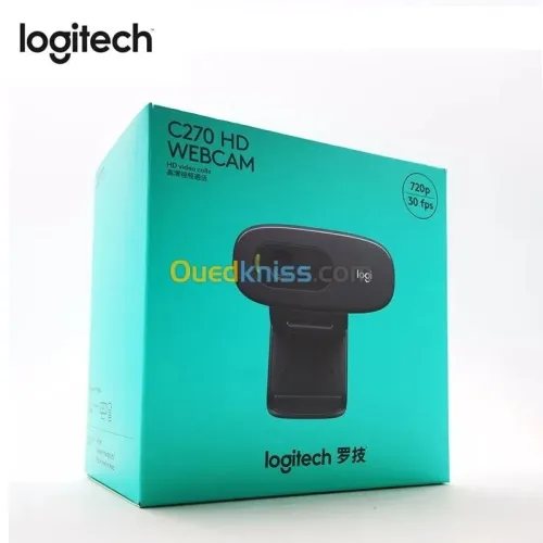 Webcam Logitech HD C270 - 720P - USB 2.0 - 3 Megapixels - 1280 x 720 pixels