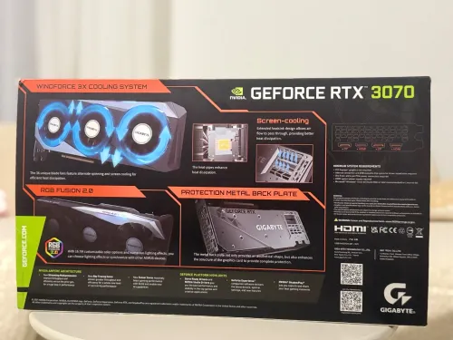 CARTE GRAPHIQUE NVIDIA GPU GIGABYTE RTX 3070 8GB GAMING OC BOX VENU DE FRANCE