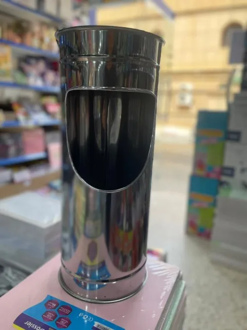 CENDRIER CORBEILLE EN INOX