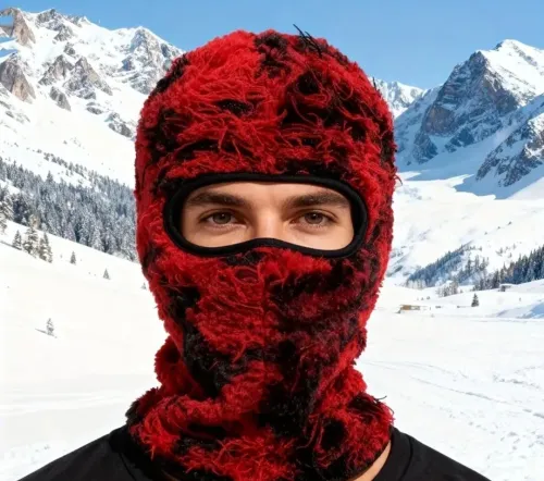 Cagoule balaclava avec couture en laine , modele fashion/streetwear de cagoule pour la montagne