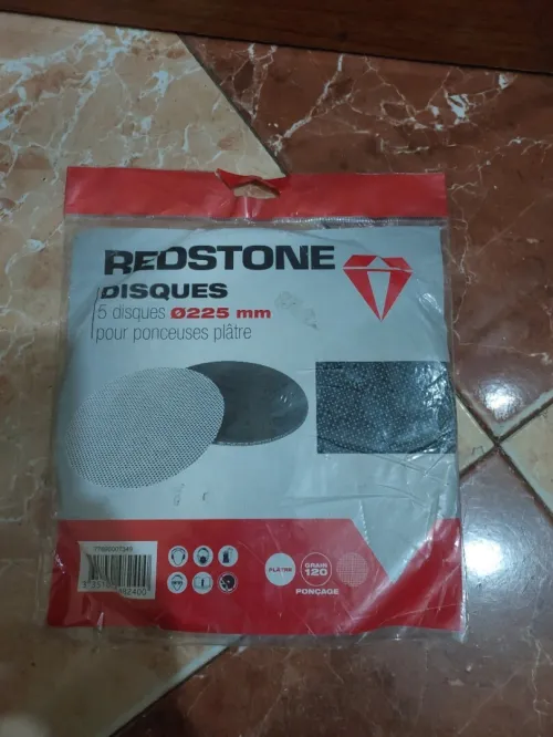 Papier abrasif REDSTONE Diam 225mm Grain 120