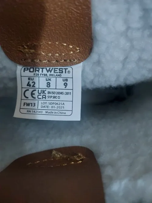 Botte de securité en cuir PORTWEST  (Pointure 42)