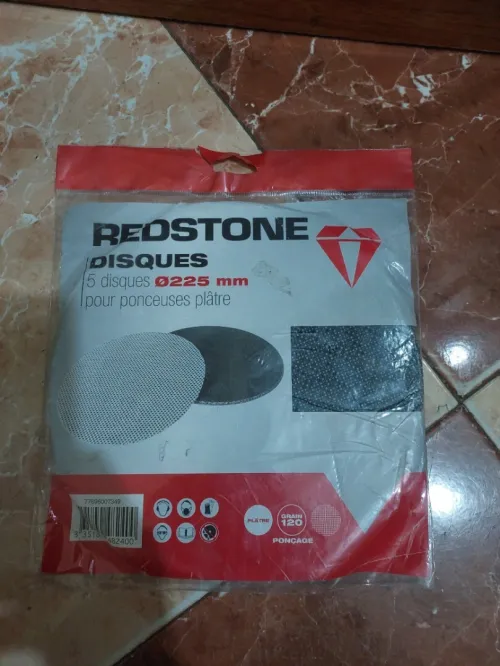 Papier abrasif REDSTONE Diam 225mm Grain 120