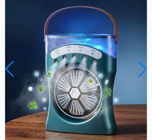 Ventilateur Brumisateur USB Portable avec Éclairage LED  3 Vitesses