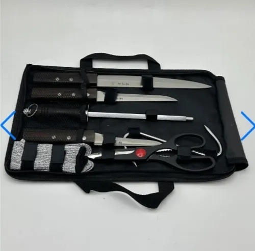 Kit de couteaux de luxe 7PCS avec manches en bois