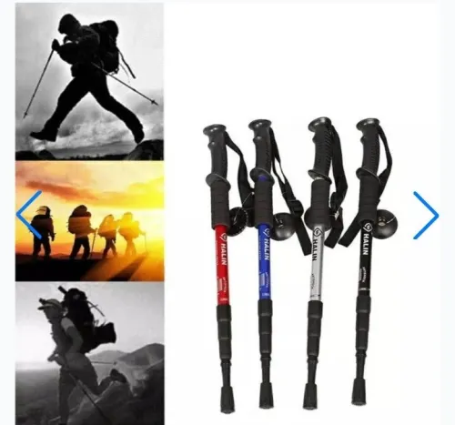 Bâton de trekking ajustabl ultra léger avec poignée antidérapante