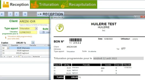 logiciel pour huilerie