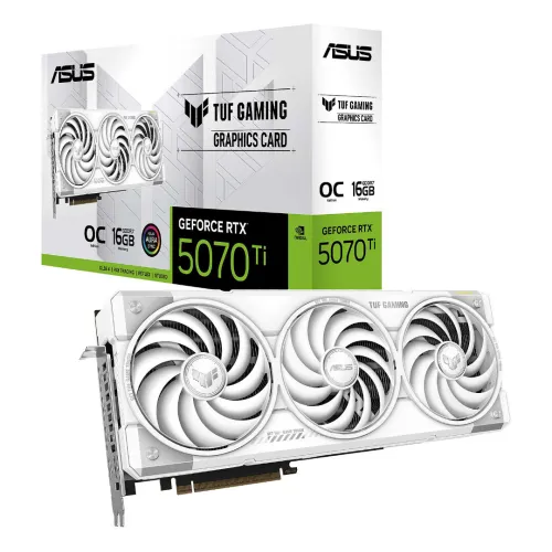ASUS TUF Gaming GeForce RTX 5070 Ti 16GB GDDR7 White OC Edition