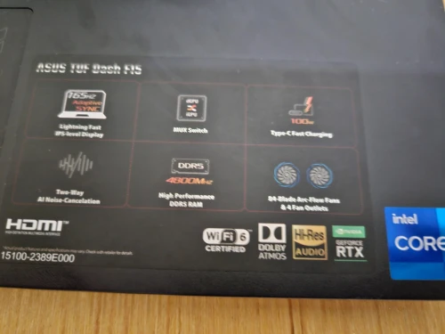 Asus tuf f15 i7 12Gen /Rtx3050Ti/QHD 1440p ips