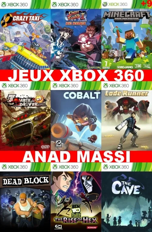 INSTALLATION JEUX XBOX 360 (PRIX CHOC FA DESCRIPTION)