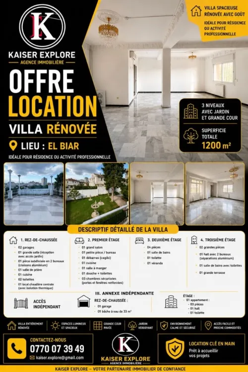 Location Villa Alger El biar