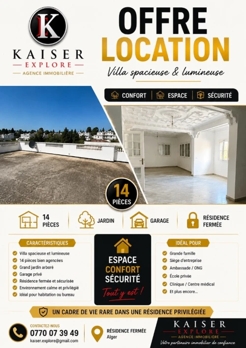 Location Villa Alger El biar