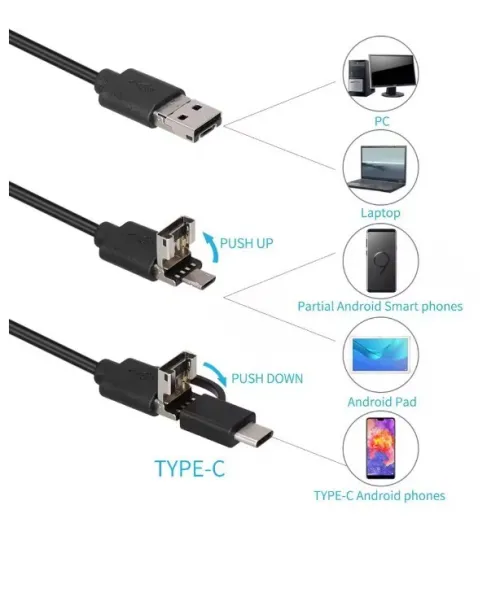 Caméra endoscopique HD USB 8mm