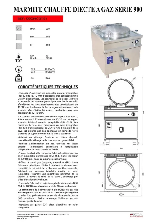 EQUIPEMENT ET MATERIEL DE CUISINE PROFESSIONNEL