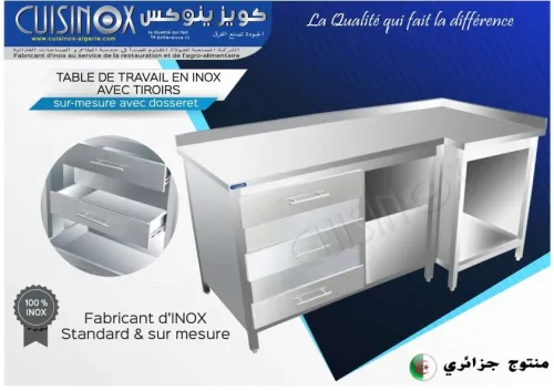 EQUIPEMENT DE CUISINE EN INOX TABLE CHARIOT RAYONNAGE .....