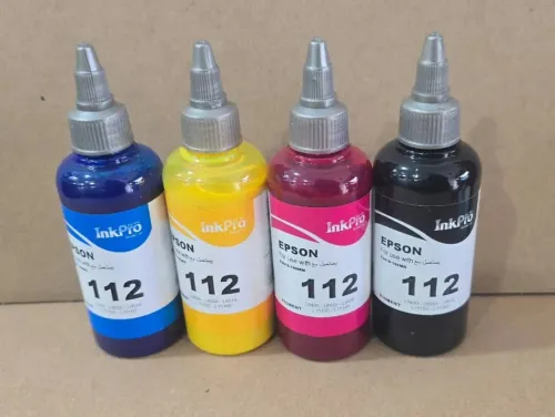 Jeux de 4 bouteilles d'encre Inkpro 100ml 112 (E0019) [Pigment] Epson