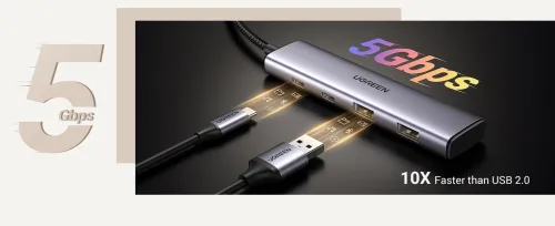 HUB type-C to 2 USB3.0 / 2 USB-C UGREEN Original REF: CM473 [P/N: 15395]