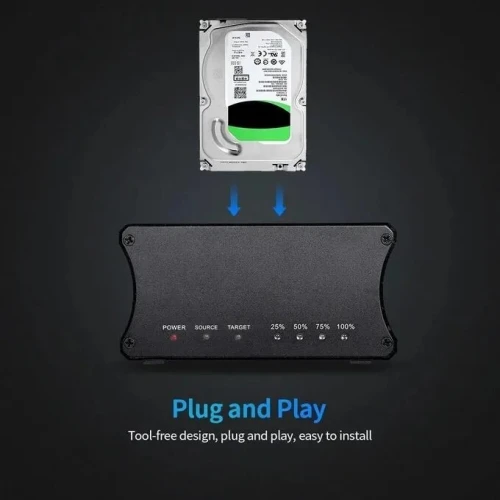 Station d'Accueil Double Disques Durs SATA 2,5/3,5 SSD USB 3.0 avec Clonage Offline