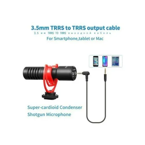 Boya Microphone De Studio À Condensateur Boya 3.5Mm By-Mm1 Pour Caméra Smartphone