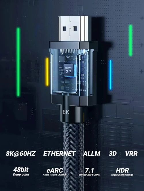 Câble HDMI 2.1[8K-60Hz/4K-120Hz] UGREEN Original REF: HD135 Cuivre pur 28AWG
