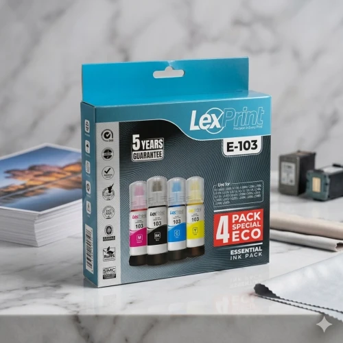 Jeux de 4 bouteilles d'encre EPSONE 103 Lexprint