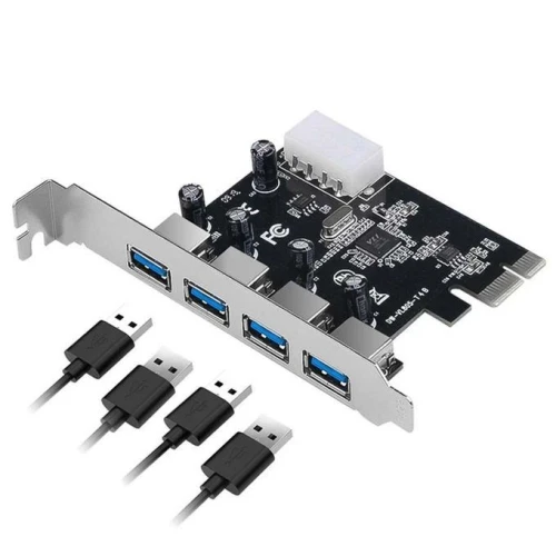 Carte d'extension Adaptateur PCI express PCI-E 4 Ports USB 3.0 