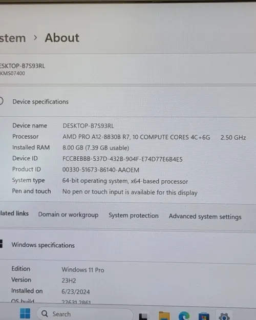 THINKPAD A475 AMD A12 8G 256SSD 14" FHD