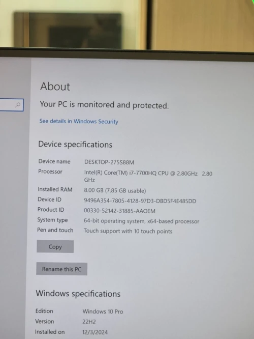 DELL XPS 15.6 4K GTX 1050 4GB I7-7000HQ