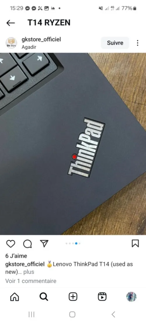 THINKPAD T14 RYZEN 7-4750U 16G 256SSD