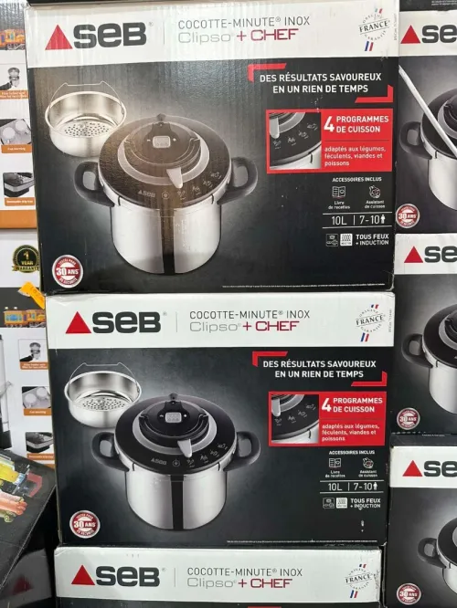 Cocotte minute INOX Clipso + Chef SEB 4.5L / 6L / 8L / 10L 