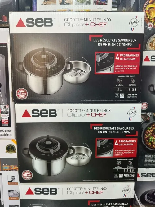 Cocotte minute INOX Clipso + Chef SEB 4.5L / 6L / 8L / 10L 