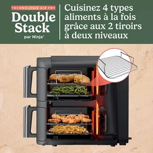 Friteuse sans huile NINJA AIR FRYER DOUBLE STACK XL 9.5L 
