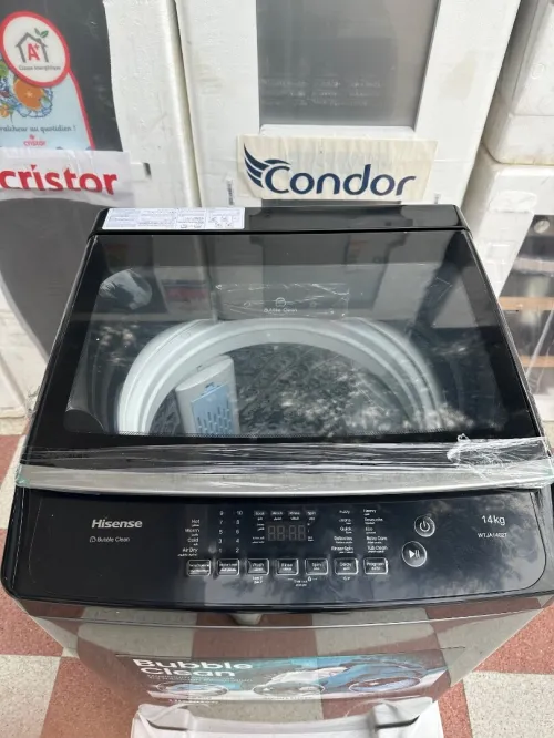 Machine à laver Hisense 14kg séchante titanium
