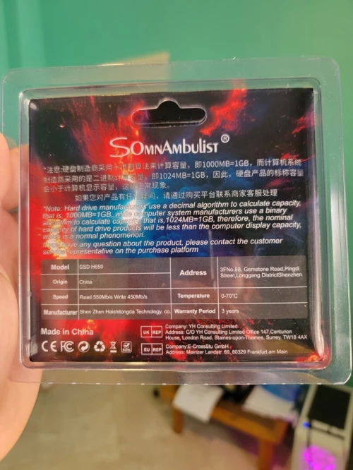 SSD SATA 128 GB SOMNAMBULIST CHEZ YAZRI WORLD SHOP